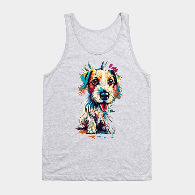 Cute Jack Russel Terrier Dog Tank Top by BigWildKiwi